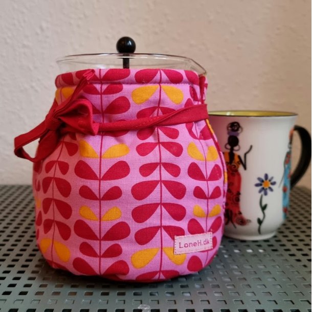 Kaffetaske i pink til lille Pour Over kande 