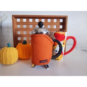 Kaffevarmer i cognacfarvet bomuld