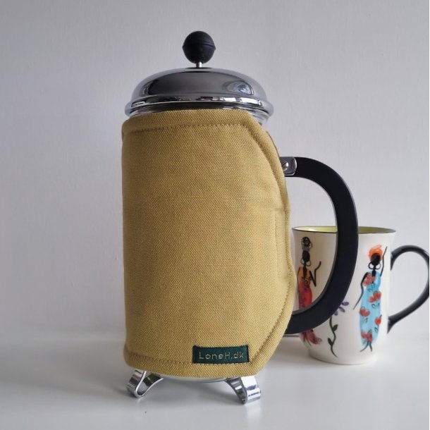 Kaffevarmer i gylden oliven