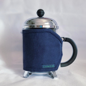 Kaffevarmer marinebl� til halv liter stempelkande