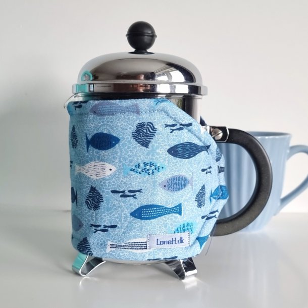 Kaffevarmer med fisk - halv liter stempelkande 