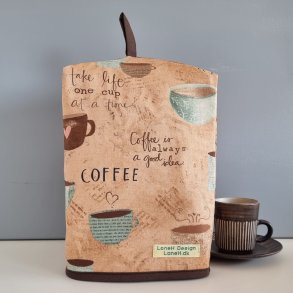 Kaffehtte til stempelkande dekoreret med kopper