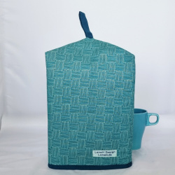 Kaffeh�tte i turkis v�vet m�nster - 12 kopper