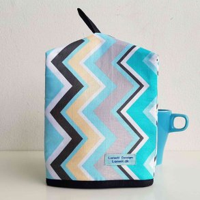 Kaffehtte i turkis zigzag - passer til  liter kanden