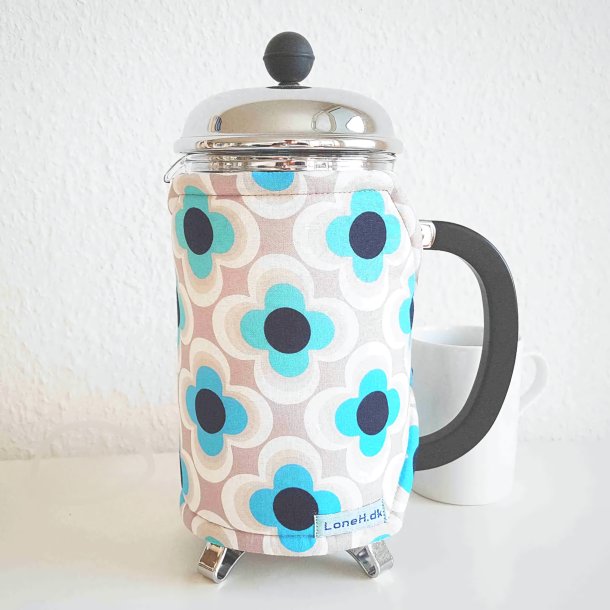 Kaffevarmer i sknt blomstret 70'er look