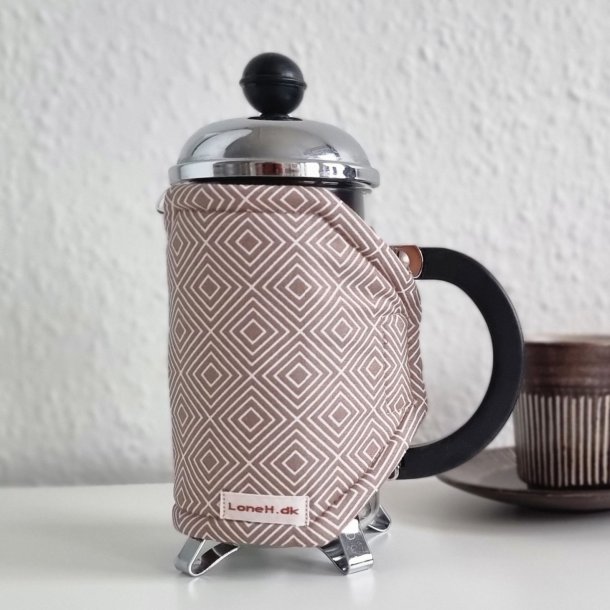 Kaffevarmer i beige - passer til 2-3 kopper stempelkanden
