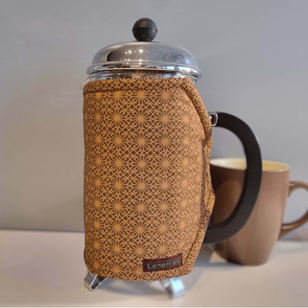 Kaffevarmer i flot brunt mnster