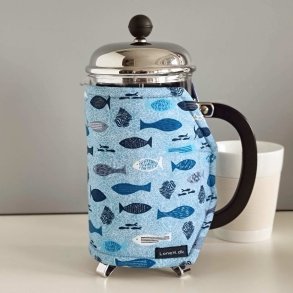 Kaffevarmer med et hav af fisk 