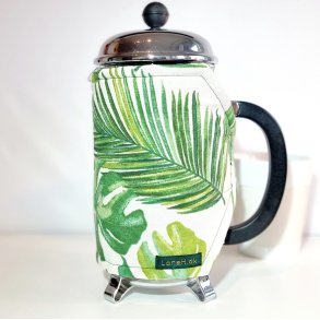 Kaffevarmer/kaffefrakke med grnne blade