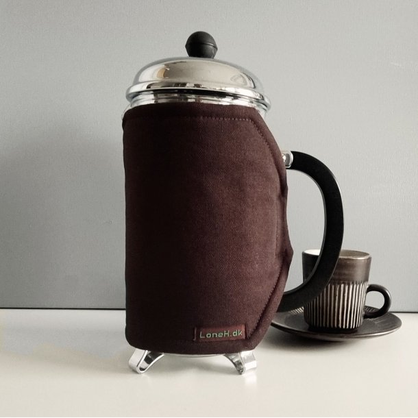 Kaffevarmer mrkebrun til 1 liter stempelkande