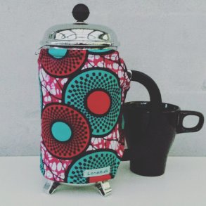 Kaffevarmer i stof fra Afrika 