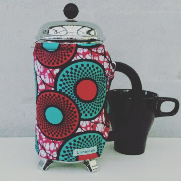 Kaffevarmer i stof fra Afrika 