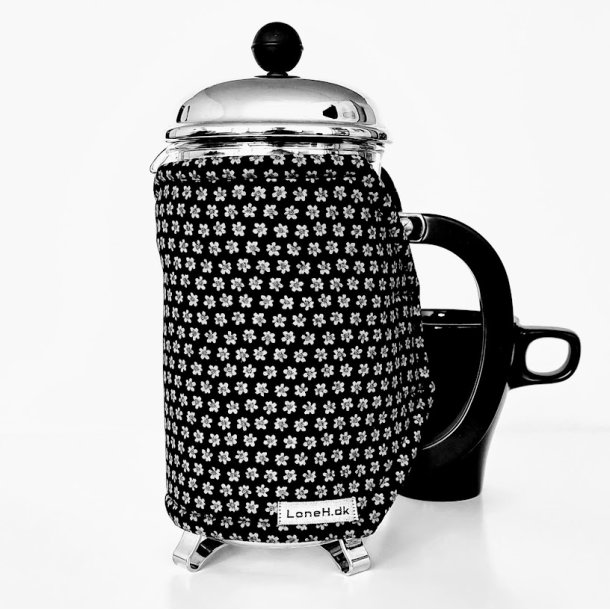 Kaffevarmer med gr blomster 1 liter