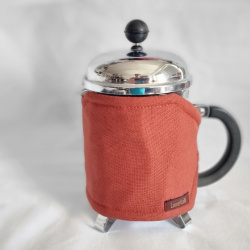 Kaffefrakke i rustfarvet - til halvliter stempelkande