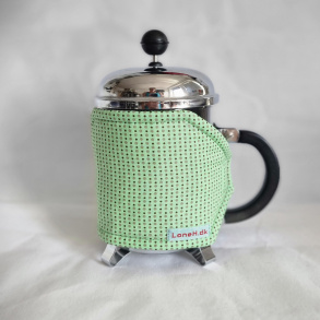 Kaffefrakke i mintgr�n til halvliter stempelkande