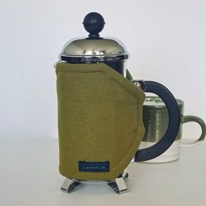 Kaffevarmer i ensfarvet olivengrn 