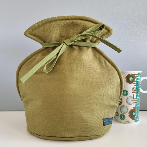 Tetaske i ensfarvet olivengrn