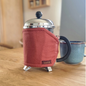 Kaffefrakke i rustfarvet - til halvliter stempelkande