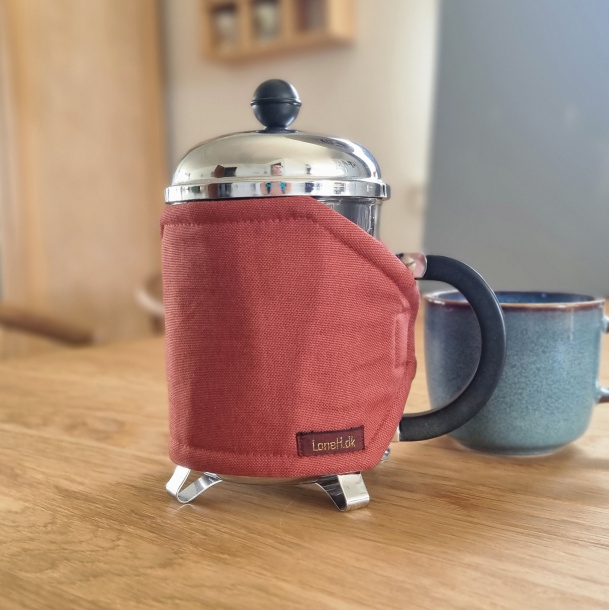 Kaffefrakke i rustfarvet - til halvliter stempelkande