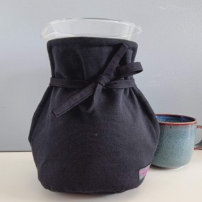 Sort kaffetaske til en Pour Over kaffebrygger