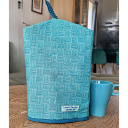 Kaffeh�tte i turkis v�vet m�nster - 12 kopper