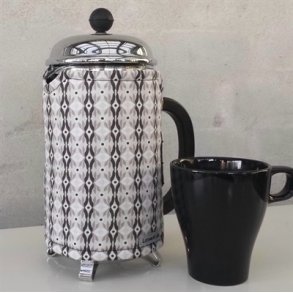 Kaffevarmer med sorte jne - 1liter stempelkande