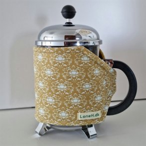 Kaffevarmer i mrkegul - halv liter stempelkande