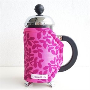 Kaffevarmer i pink til 2-3 kopper kanden