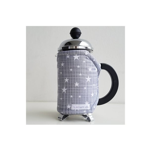 Kaffevarmer i gr med stjerner 2-3 kopper kanden