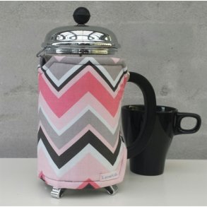 Kaffevarmer i pink zigzag 1liter