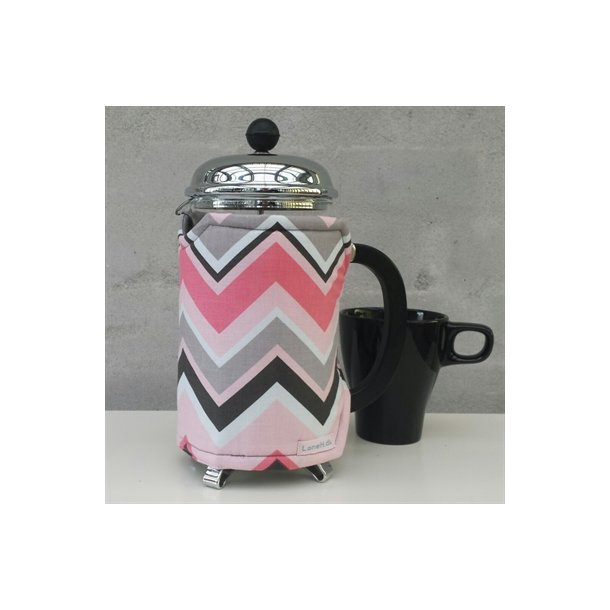 Kaffevarmer i pink zigzag 1liter