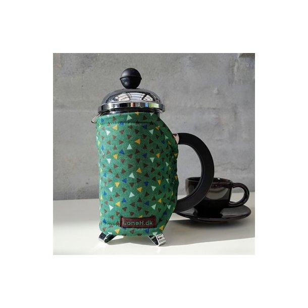 Kaffevarmer i mrke grn lille stempelkande