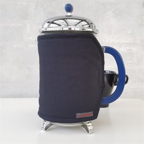 Kaffevarmer helt i sort til 12 kopper stempelkande