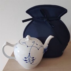 Tetaske i mrk marinebl kraftig bomuld