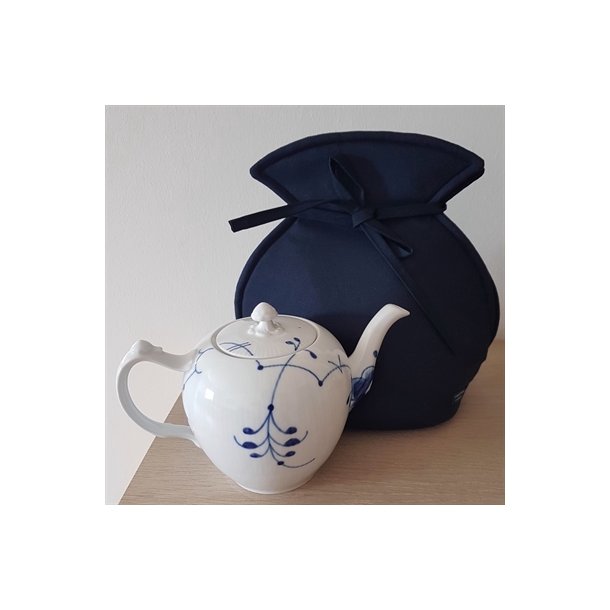 Tetaske i mrk marinebl kraftig bomuld